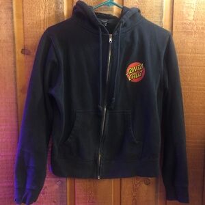 Santa Cruz dot collection crop hoodie